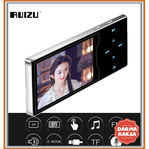 Ruizu D08 - MP4 Player (Kapasitas 8 GB)