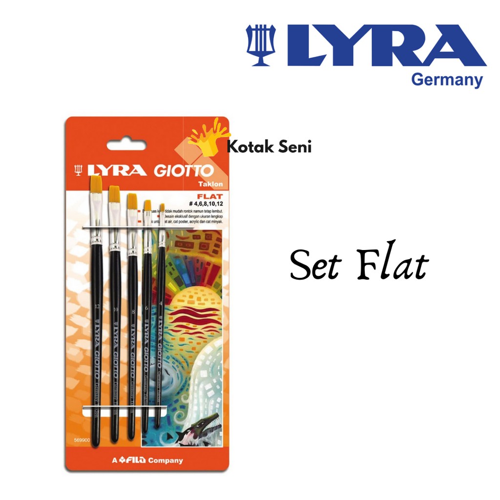 

LYRA ART BRUSH SET FLAT / KUAS FLAT SET 5