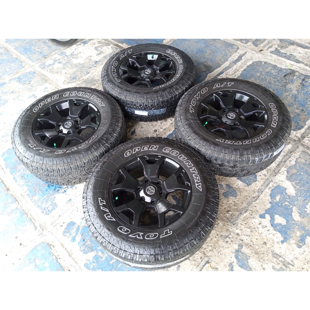 velg seken bekas murah ring 17x9 pcd 6x139 seken bekas plus ban toyo at 265 70 r17 second