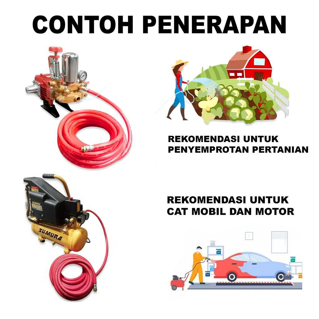 SELANG UDARA HIGH PRESURRE 15 METER / SELANG POMPA ANGIN MOBIL DAN MOTOR / SELANG KOMPRESSOR UDARA