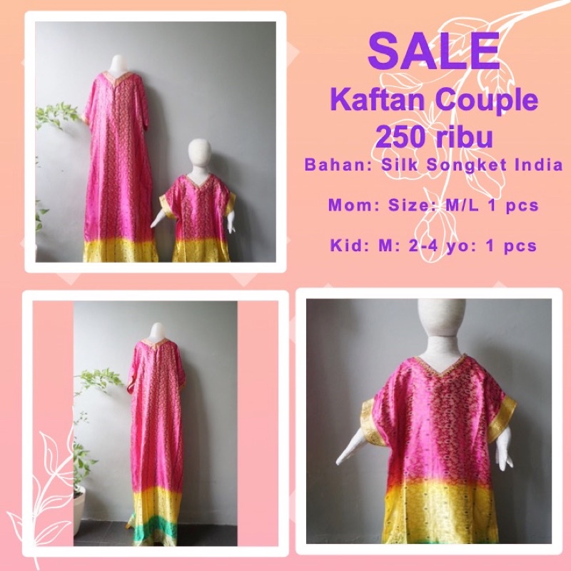 Kaftan Couple Mom and Kid Silk India by Diez