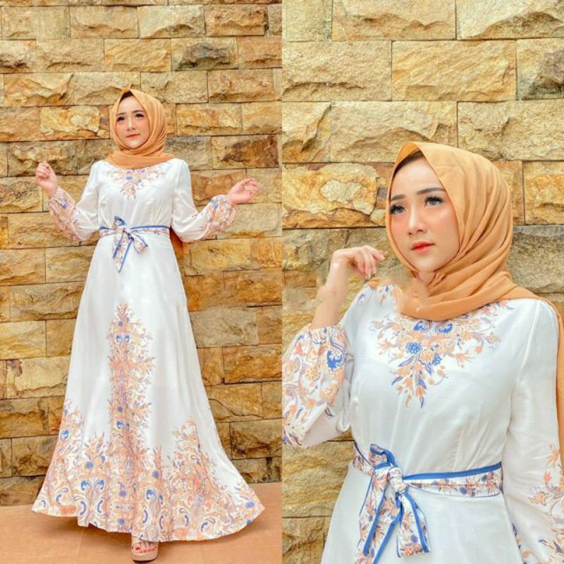 Gamis bangkok estillo milo dress motif  best quality premium impor[ restock ]
