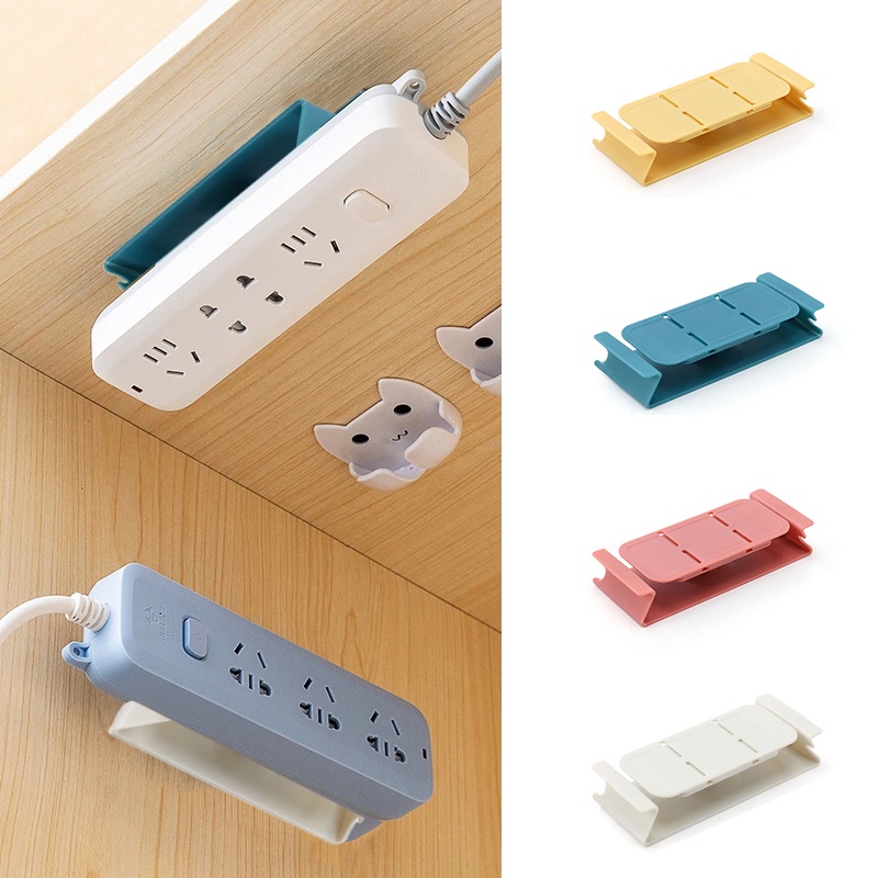 Holder Power Strip Multifungsi Model Tempel Dinding