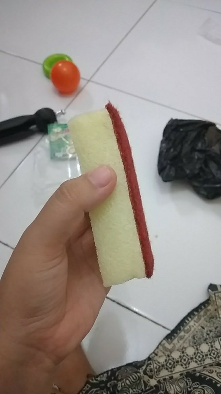 Hlokh886 Pembersih Sponge Cuci Piring 2 Sisi Spons Cuci Serbaguna Catty Spon Cuci Piring Sabut Busa