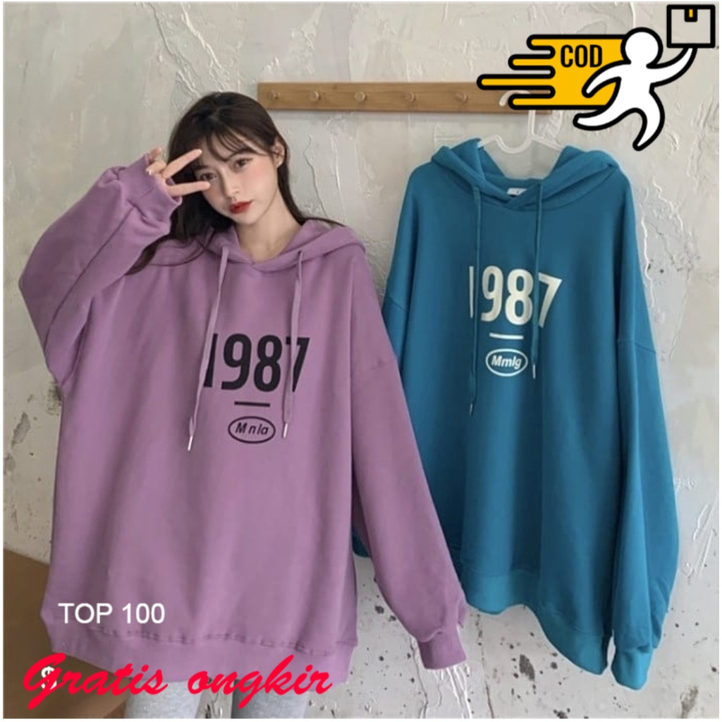 HOODIE UNISEX 1987 MMLG - ATASAN TEBAL TERLARIS COD JAKET SWEATER CEWEK COWOK M L