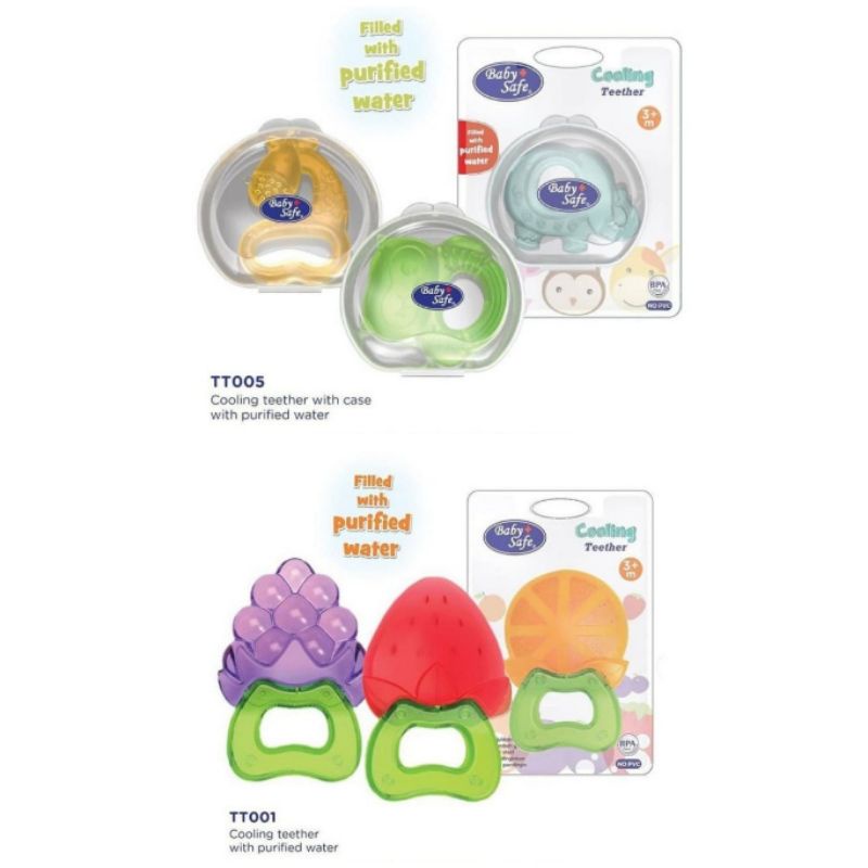 Babysafe Baby Safe Cooling Teether with case with purified water Gigitan bayi teething TT005 TT001