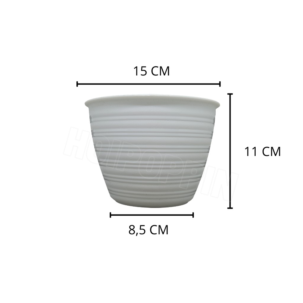 HPP - POT TAWON 15 / POT TAWON / POT 15 CM / POT PUTIH / POT INDOOR / POT BUNGA / POT WARNA / POT TANAMAN