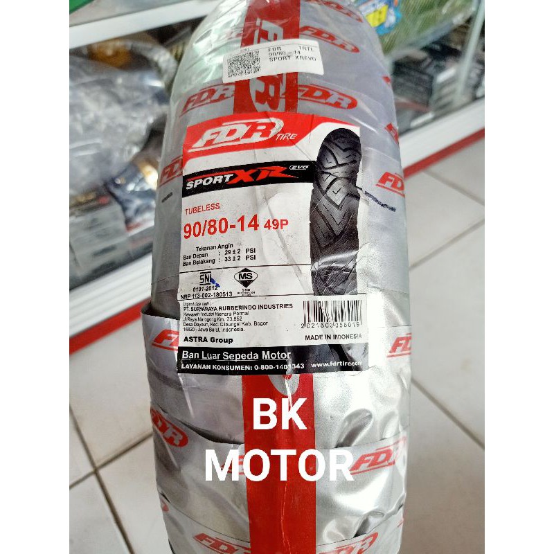 BAN LUAR TUBELESS FDR 90 80 14 SPORT XR