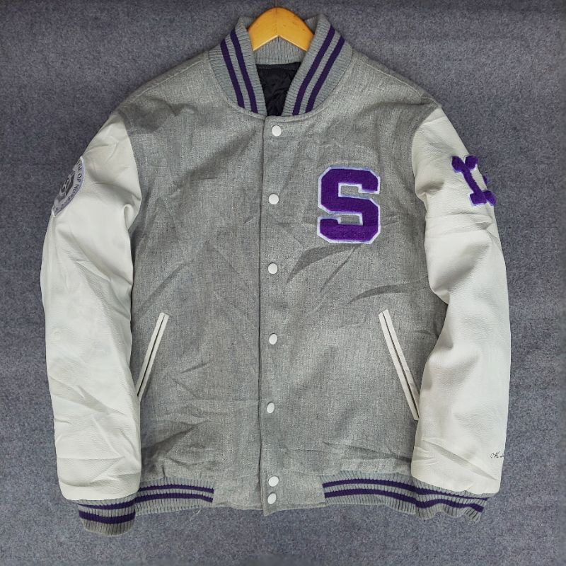 Jacket varsity leather univ Second good