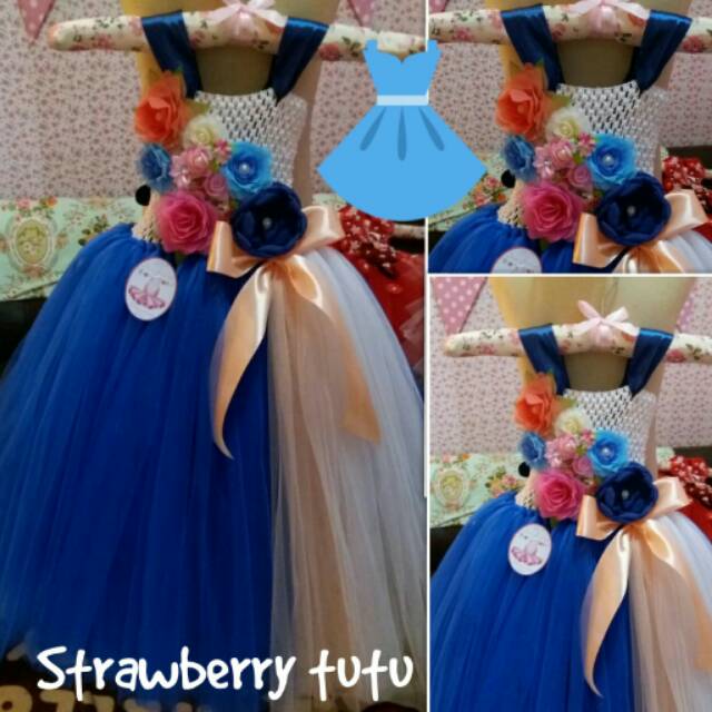 Dress tutu biru elektrik