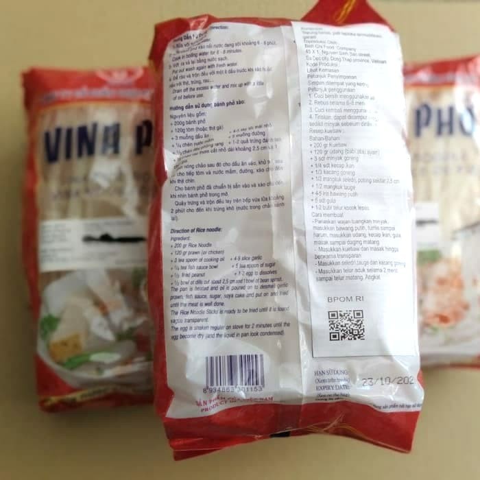 

Pasta-Aneka- Vina Pho Rice Noodle | Kwetiaw Vietnam 400Gr -Aneka-Pasta.