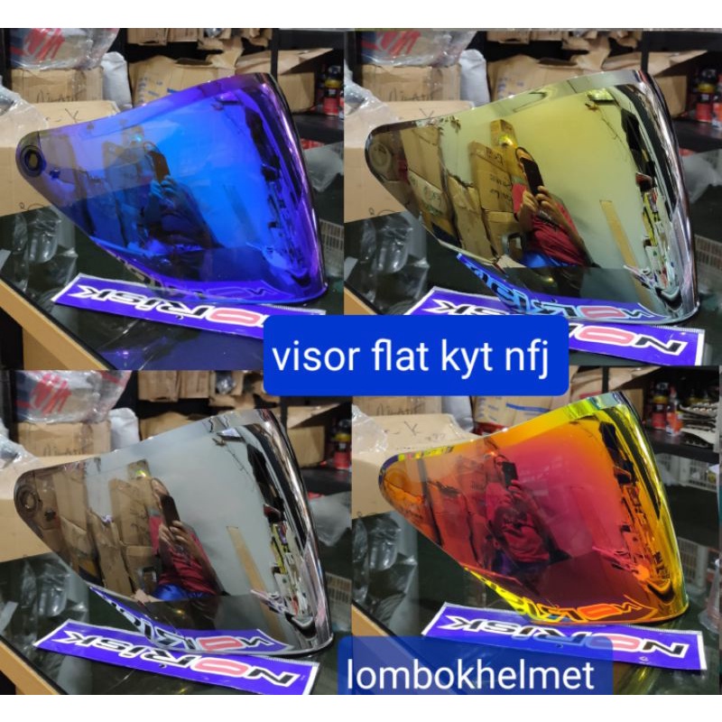Visor flat KYT NFJ/visor iridium KYT NFJ/visor helm KYT NFJ