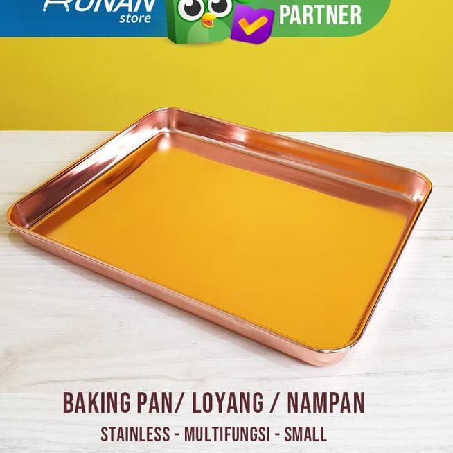 ✪➵ Loyang Oven Rose Gold 24x18cm Cookie Baking Pan Loyang Kue Nampan Pink ★★ FTW