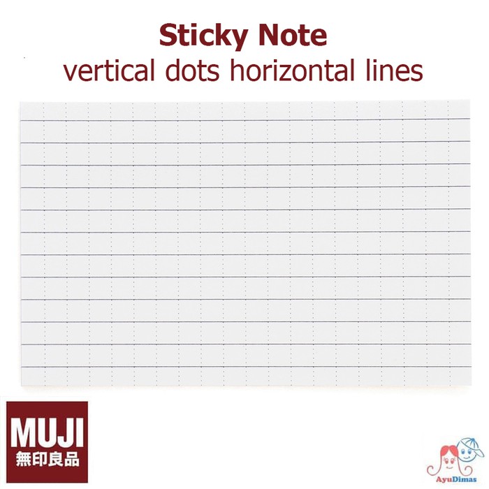 

MUJI Sticky Note Vertical Dots Horizontal lines - notes