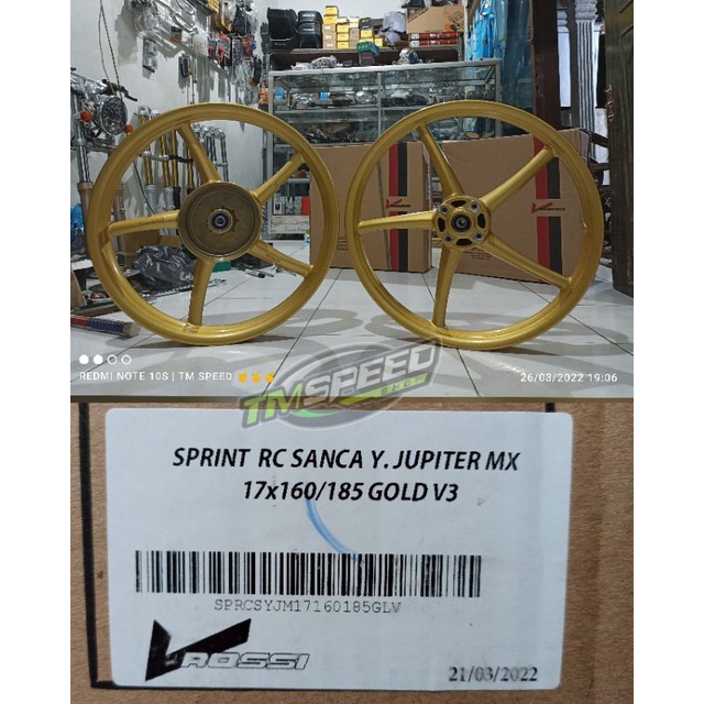 Velg vRossi copy RCB PNP Honda Tiger GL MP CB GL100 standar Jupiter MX / Z