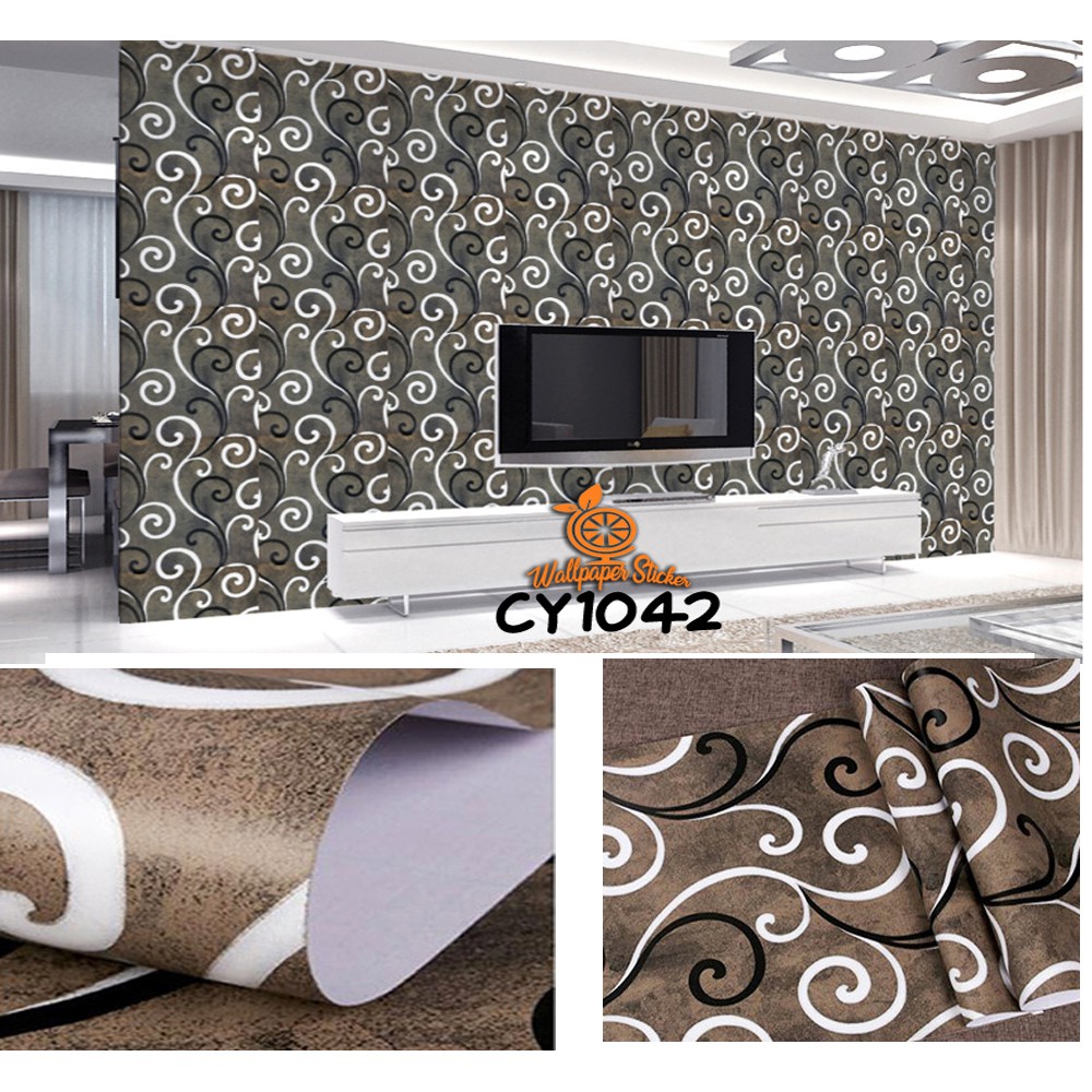 Wallpaper Stiker Dingding Motif Cy 45cm X 9meter wallstiker dekorasi dinding wallpaper 3D