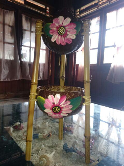 Tempat Permen Batok Kelapa / Tempurung Kelapa - 3 Angle 2 Sap