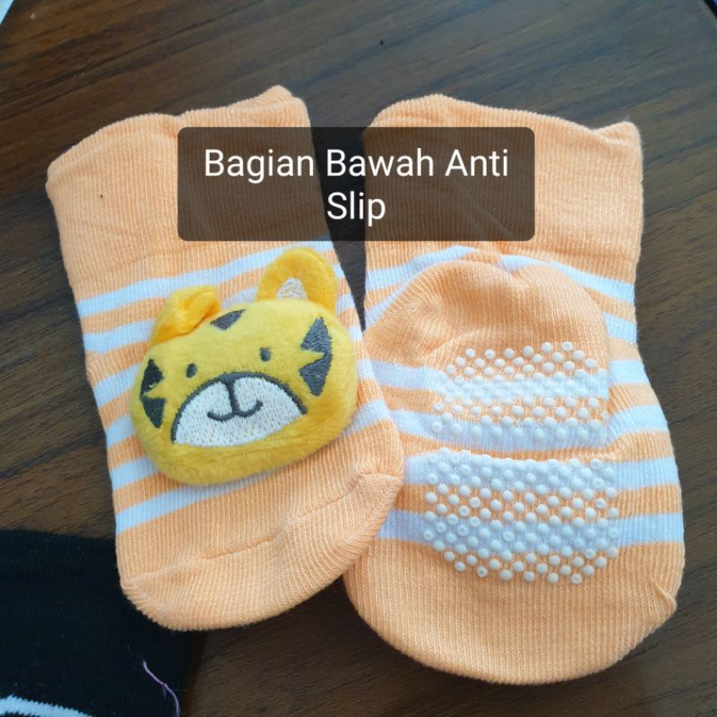 Kaos Kaki Bayi 3D ANTI SLIP Baby Sock 0-9 Bulan SNI / Baby Shoes 3D Disney /Anti selip (Kaos Kaki 3D )