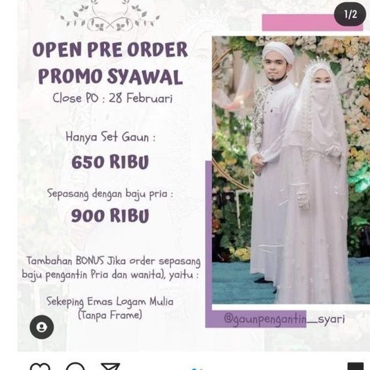 Gaun pengantin syar'i / gaun akad simpel / gaun akad syar'i / gaun pengantin muslimah