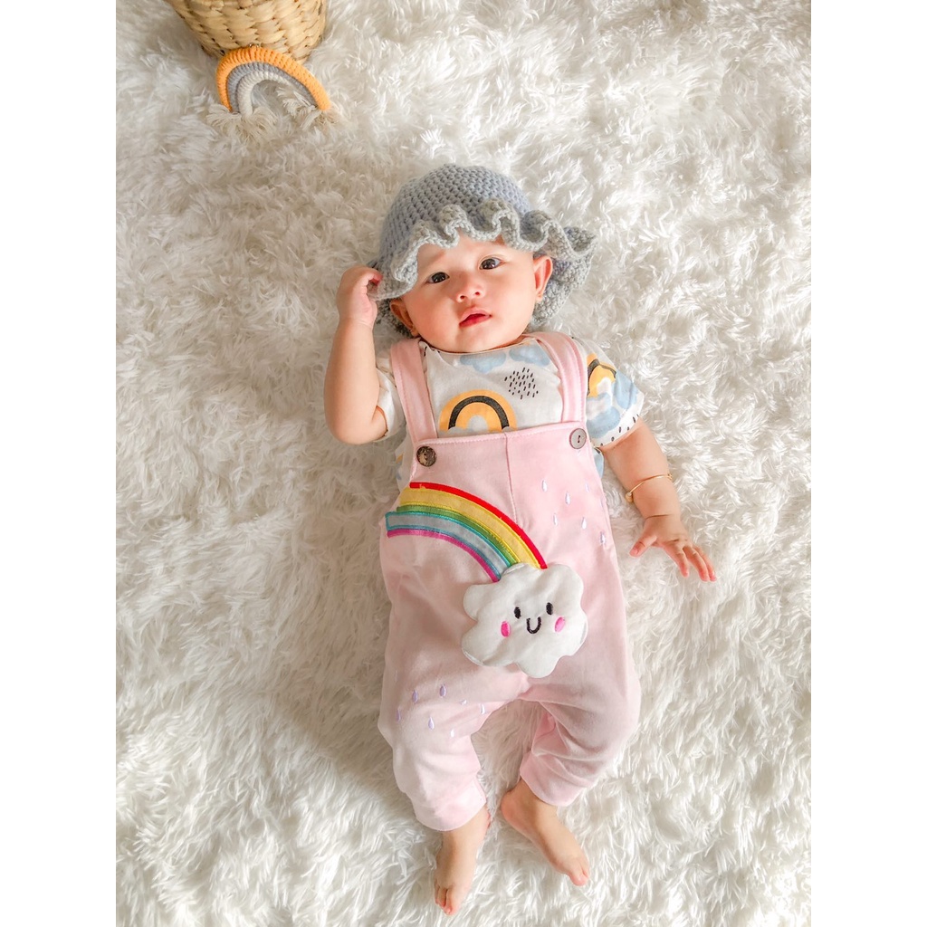 setelan anak perempuan fashion 0-12 bulan newborn SNI baju kodok overall anak 1-2 tahun LED cloud overall