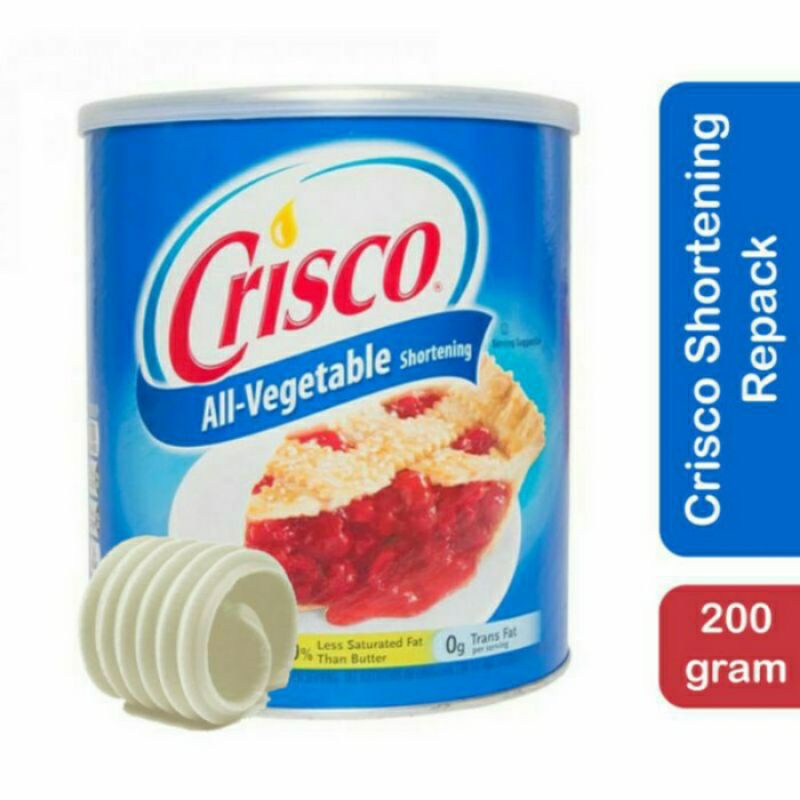 

Crisco Shortening Repack 200 Gram Mentega Putih All Vegetable 200gr