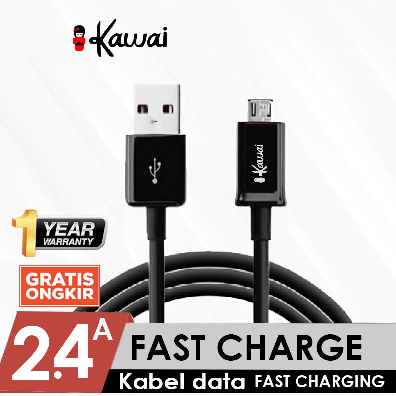 iKawai Kabel Data Fast Charging 2.4A MicroUSB Type C Iphone Lightning