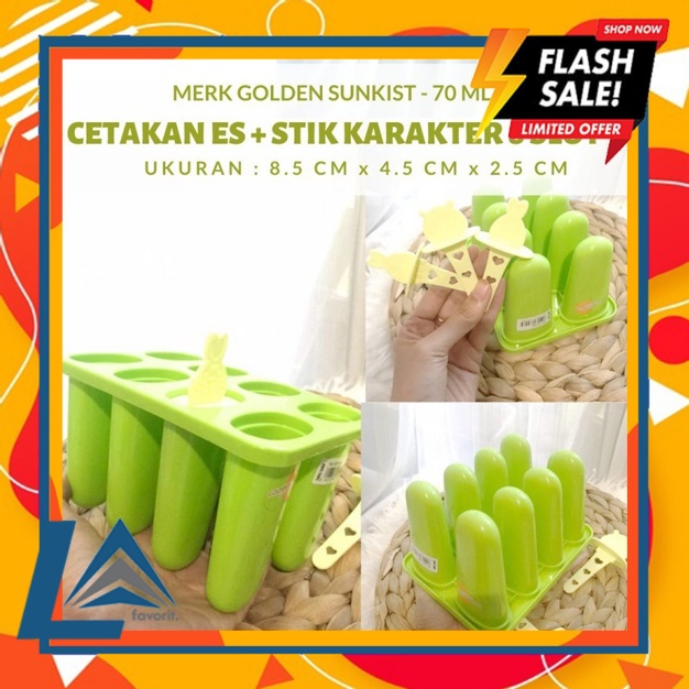 Cetakan Ice Cream Golden Sunkist TCE1073 Serbaguna Cetakan Es Krim Jelly Cokelat Puding Es Lilin dll