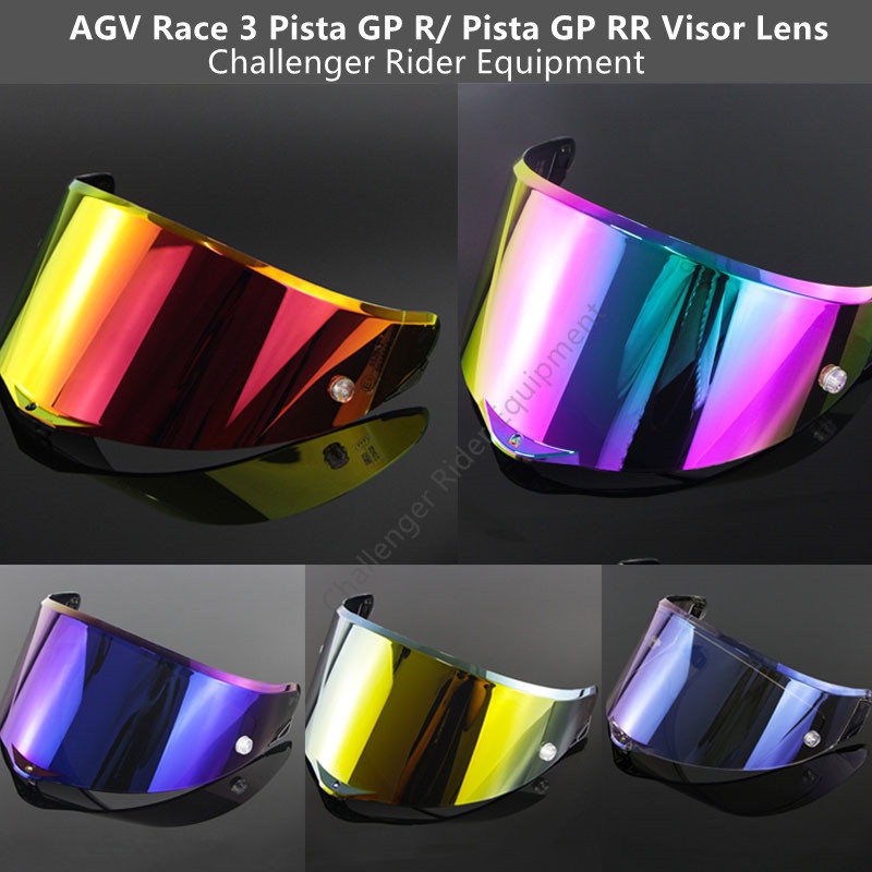 AGV Pista Visor Revo Iridium Visor Lens GP R / Pista GP RR / Corsa R Race 3 AGV Helm Visor Lens Dukung COD