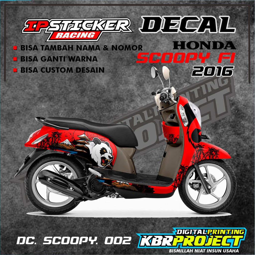 SCOOPY FI 2016 Decal Sticker - Decal stiker Full Body SCOOPY FI 2016 ip. 002 BISA CUSTOM