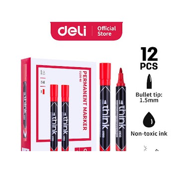 

Deli Permanent Marker (black,blue,red) EU10020,EU10030,EU10040 (PCS)
