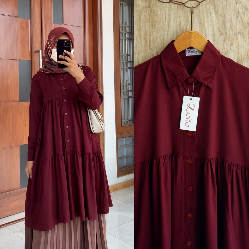 HARUKA tunik by ZALFA OUTFIT / Tunik rayon / tunik polos