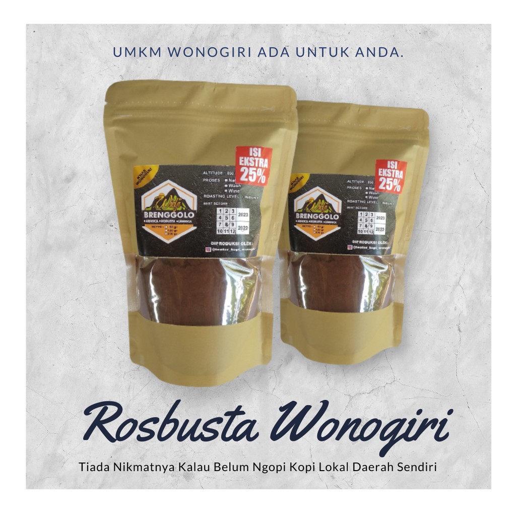 

Kopi Wonogiri 120 gr - Robusta - Kopi Bubuk - Kopi Wonogiri - Kopi Brenggolo - Yuk Bantu UMKM Lokal