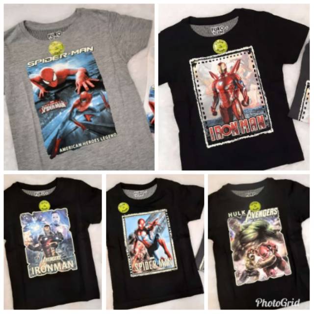 Kaos anak furo glow in the dark: Avengers & Ducati uk 3-4 th