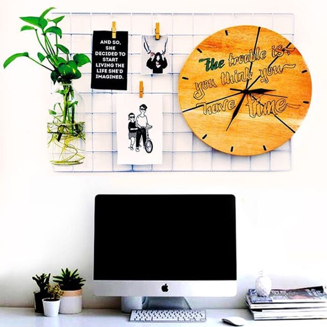 WIRE GRID WALL (Putih) 35x52cm