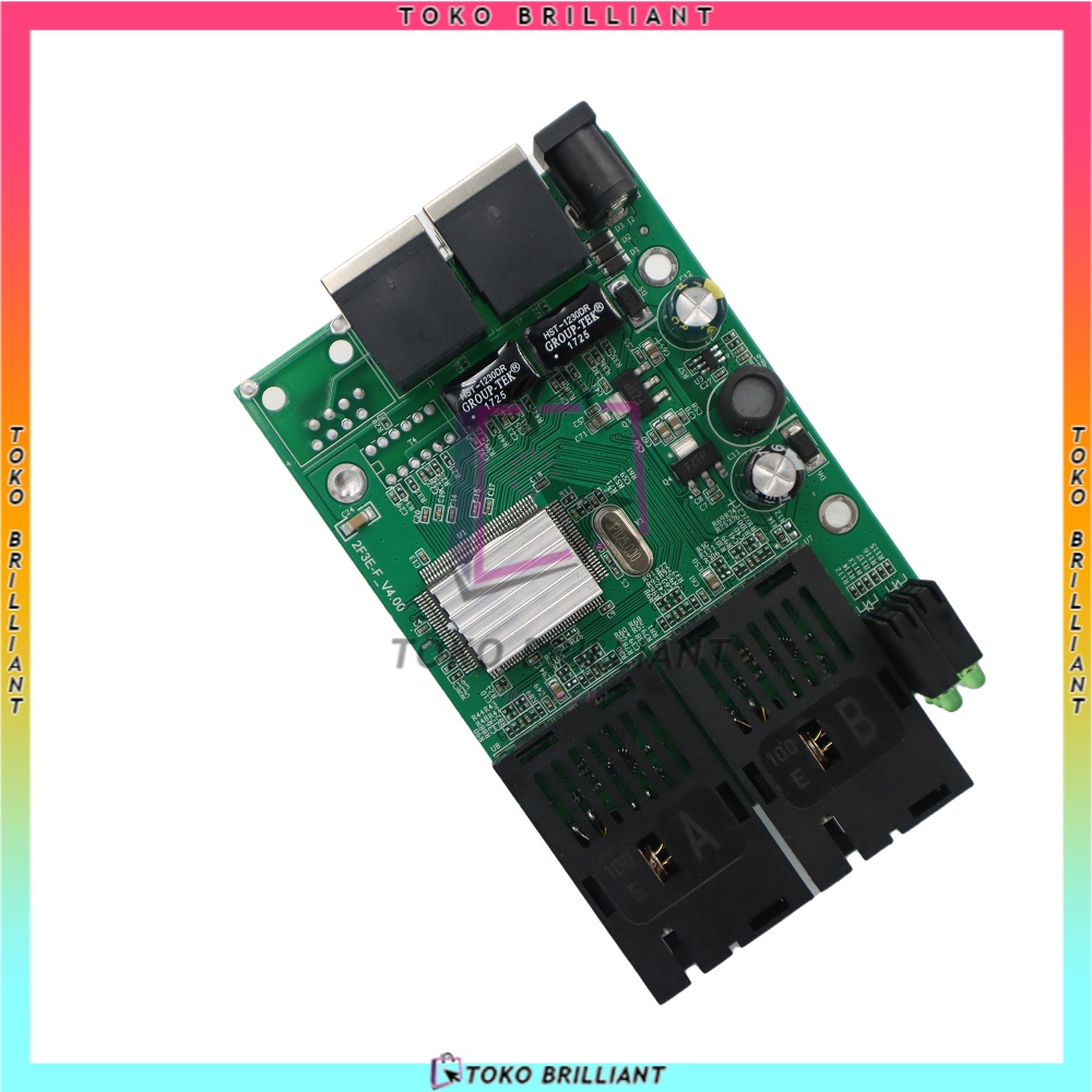 [BISA COD] Terbaru asli tangan pertama - MEDIA CONVERTER 2 FIBER 2 ETHERNET CM2F2E - 2F2E-PCB+Adaptor Atau PCS SAJA