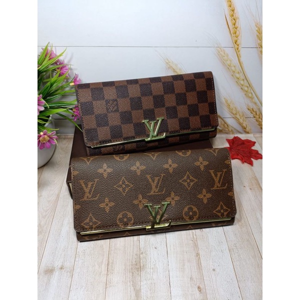 Dompet Lipat Lv Wanita Murah Import Free Box Bisa COD