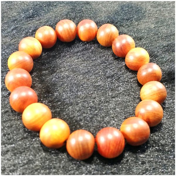 GELANG KAYU AGATHIS RAJA TEMBUS MERAH DIJAMIN ASLI 12MM