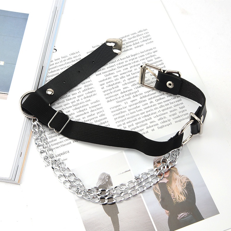 CSP065 – Kalung Choker Sabuk Garter Paha Gelang Rantai Hati Gothic Lolita Aksesoris Cosplay