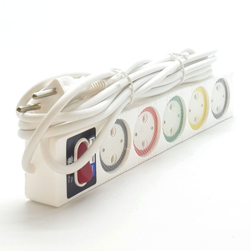 LY-212XSK3 3M 5L Loyal Multicord Stop Kontak Saklar Lampu 3 Meter 5 Lubang / Colokan Listrik