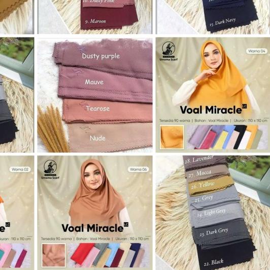 jilbab segi empat umama voal miracle/voal miracle umama