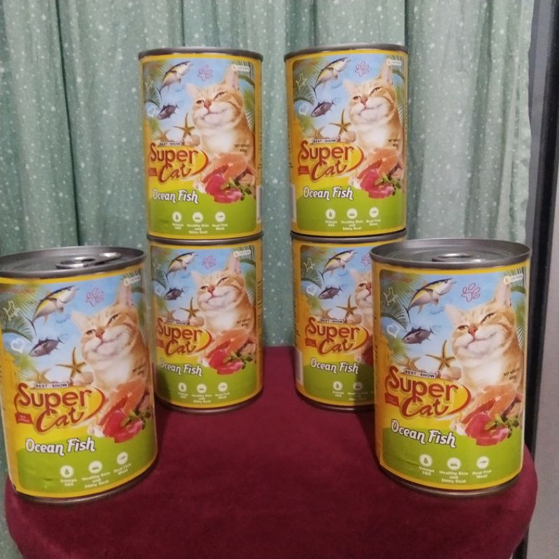 Super Cat 400gr / Cat Wet Food for Adult, Kitten and Baby Kitten / Makanan Kucing Kalengan / Tuna , Chicken, Salmon