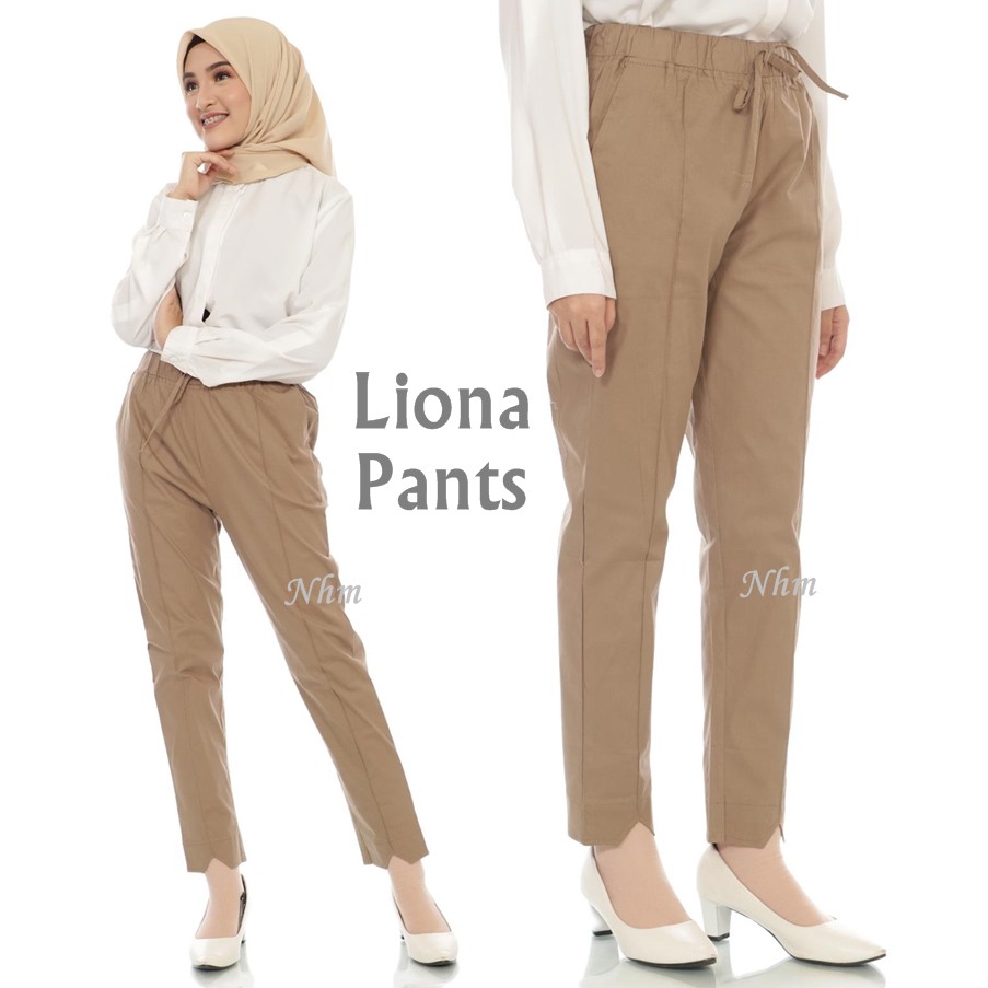 Celana Wanita Panjang Zigzag Liona, Doty Pants Stretch