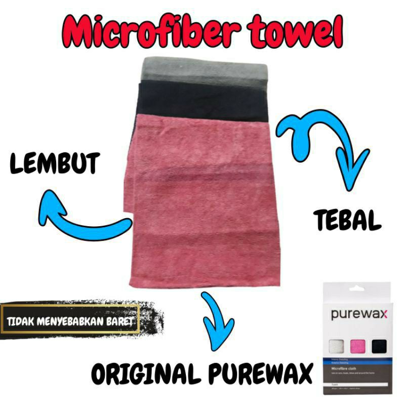 MICROFIBER PUREWAX / MICROFIBER / MICROFIBER TOWEL / PERAWATAN / OTOMOTIF / MOBIL / PERAWATAN MOBIL