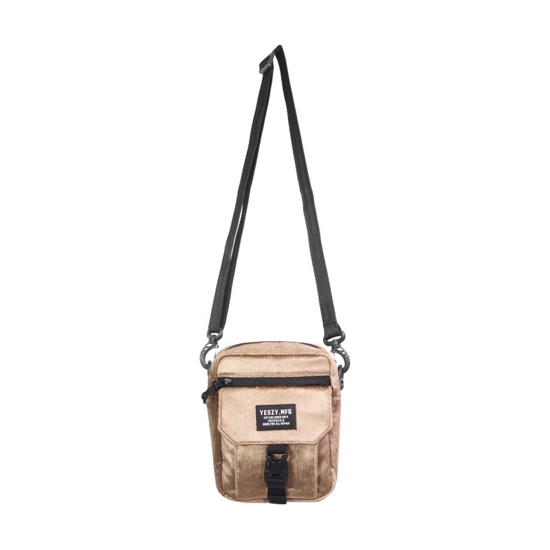 YESZY.MFG Shoulder Bag Buckle Corduroy Light Brown