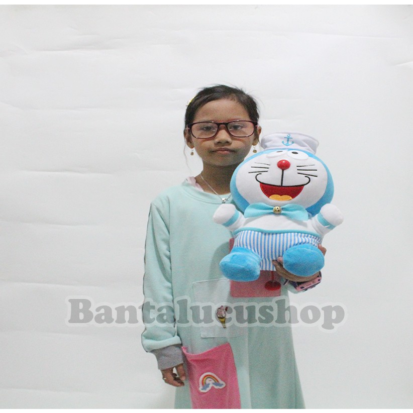 Boneka Doraemon kostum Doraemon Cosplay 30CM