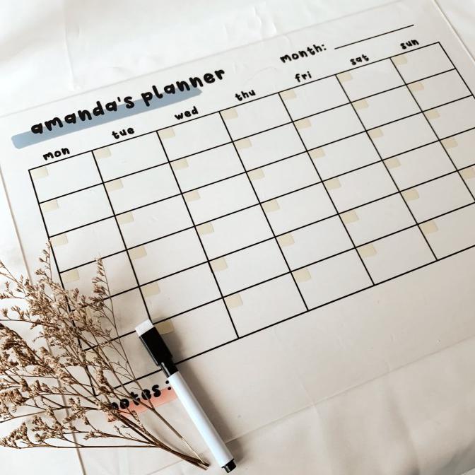 

Acrylic Monthly Planner Kode 344