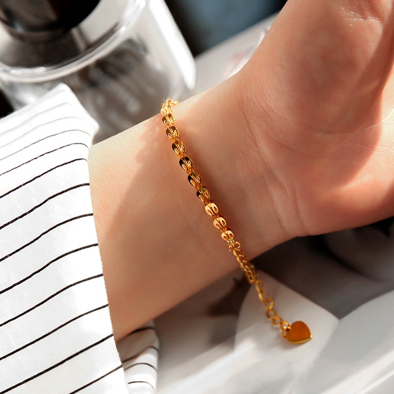 Fashion Liontin Gelang Titanium Emas Bangle Rantai Perhiasan-3