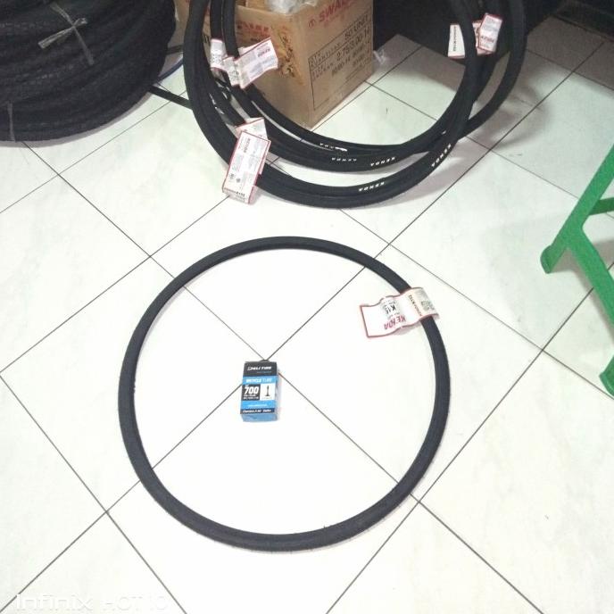 Ban Luar Dalam Sepeda Fixi / Fixie 700 X 25C Kenda - Deli Swalow 1 Set