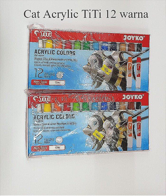 

CAT ACRYLIC TITI 12-WARNA 12ml AC-12ML-12 | CAT AKRILIK