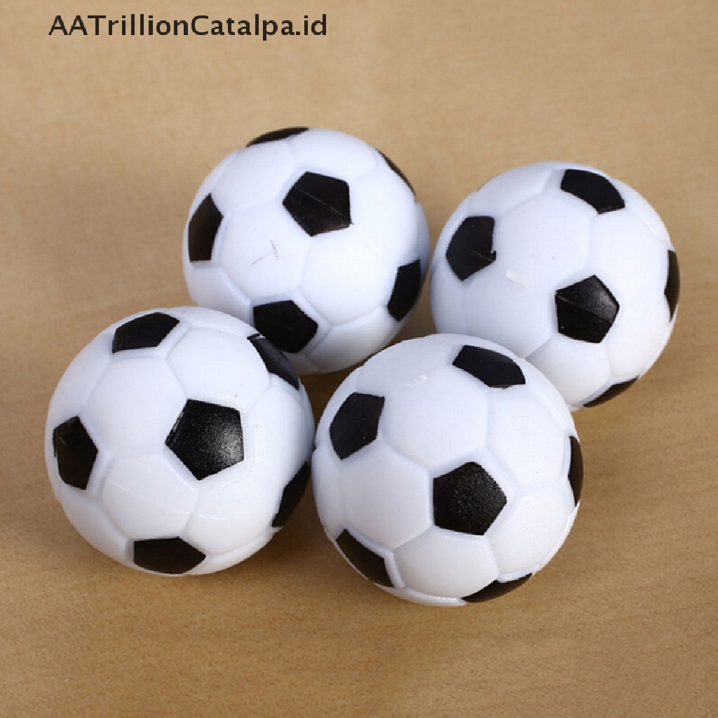 Aatrillioncatalpa 4pcs Bola Foosball 32mm Bahan Plastik Warna Hitam + Putih